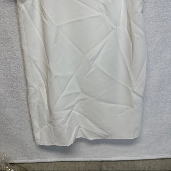 Lulus Iced Latte White Short Sleeve Tassel Shift Dress Size S - Picture 5 of 12